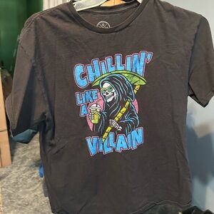 Chillin' Like a Villain Graphic Tee - Black